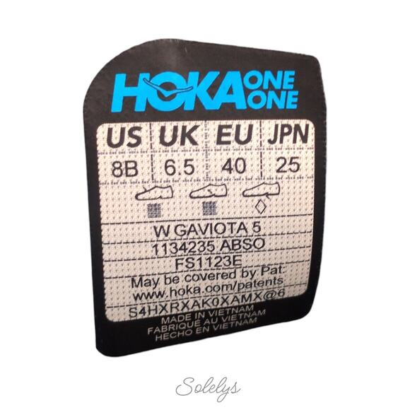 HOKA ONE ONE Gaviota 5 Airy Blue Sunlit Ocean ABSO Womens Stability Sneaker 8B - Picture 5 of 11